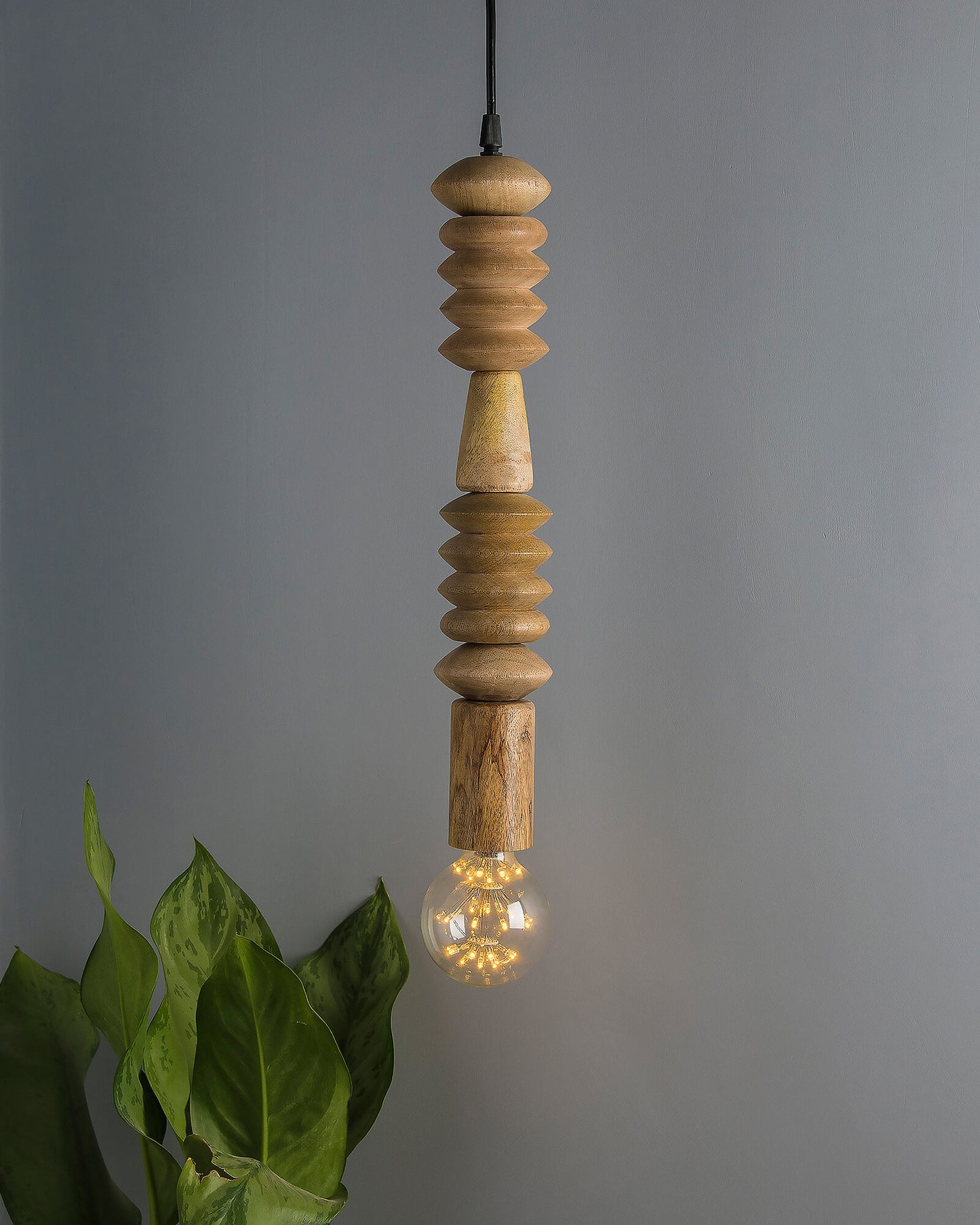Rustic Spiral Beaded Swag Pendant, Balcony Bar Cafe Living Dining Room, Retro Loft Light, Ceiling Hanging Light