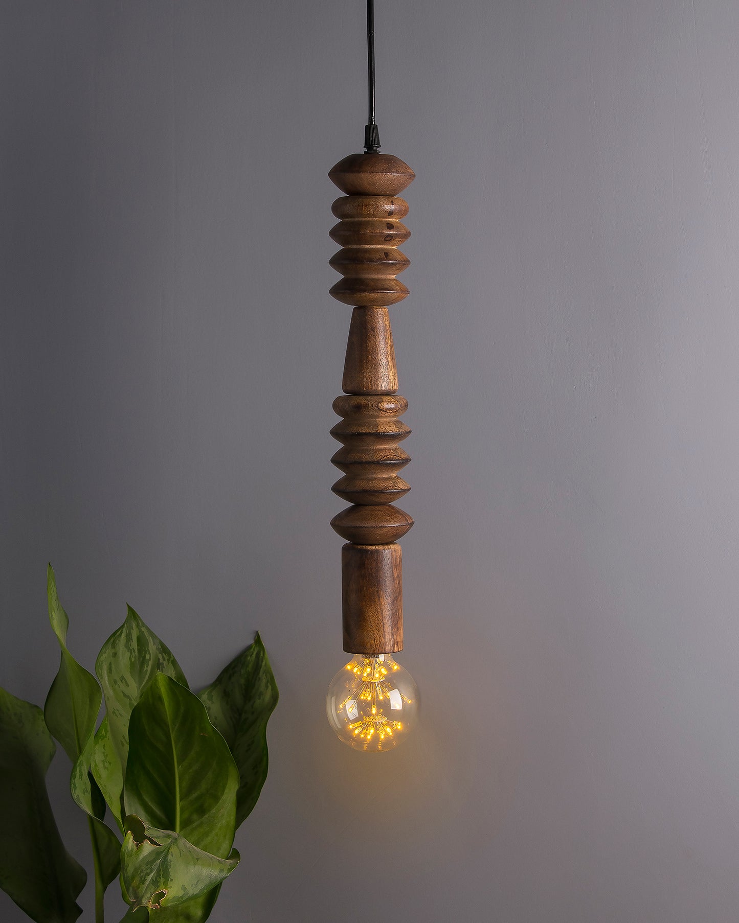 Rustic Spiral Beaded Swag Pendant, Balcony Bar Cafe Living Dining Room, Retro Loft Light, Ceiling Hanging Light