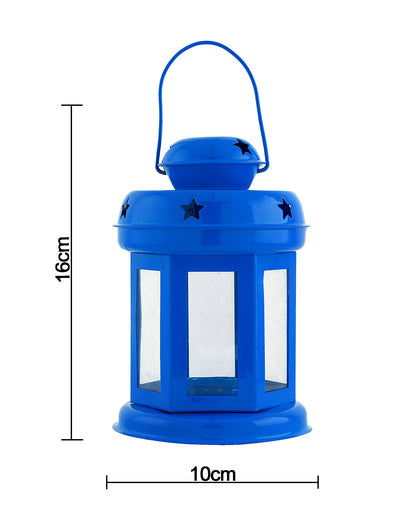 Set of 4 Star Light Decorative Metal Lantern Indoor/Outdoor Hanging Lantern, Designer Candle Tealight Holder
