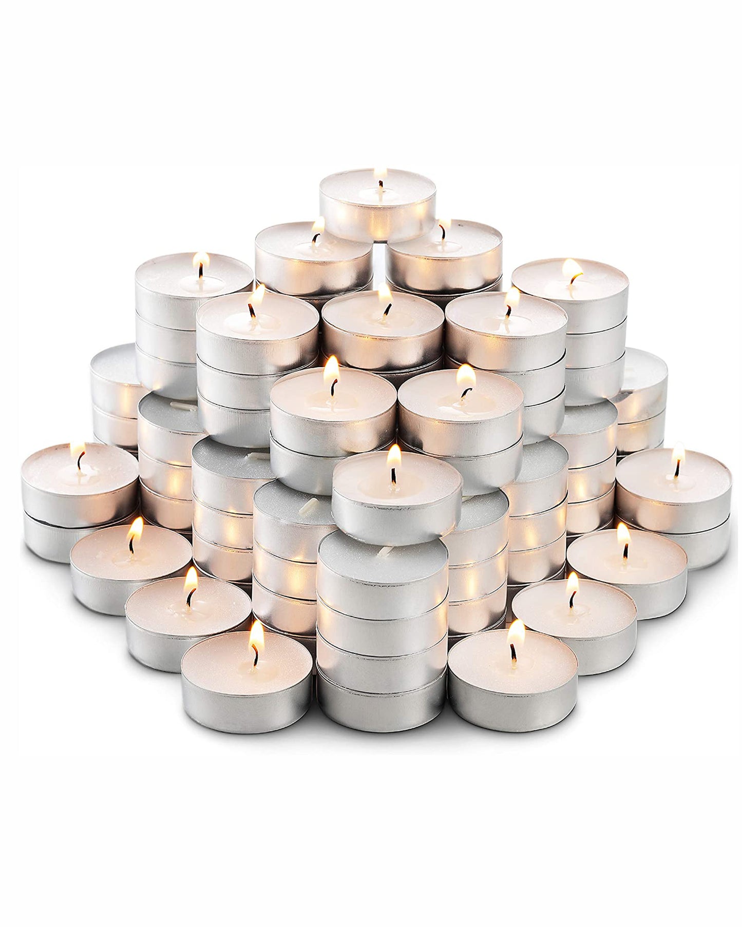 Wax Tealight Candles, Set of 50