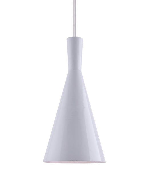 E26/E27 Single Head Metal Shade Pendant Vintage Hanging Ceiling Light, White Set of 2