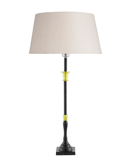 Classic Imperial Black Golden Candlestick Table Lamp, Drum Shade