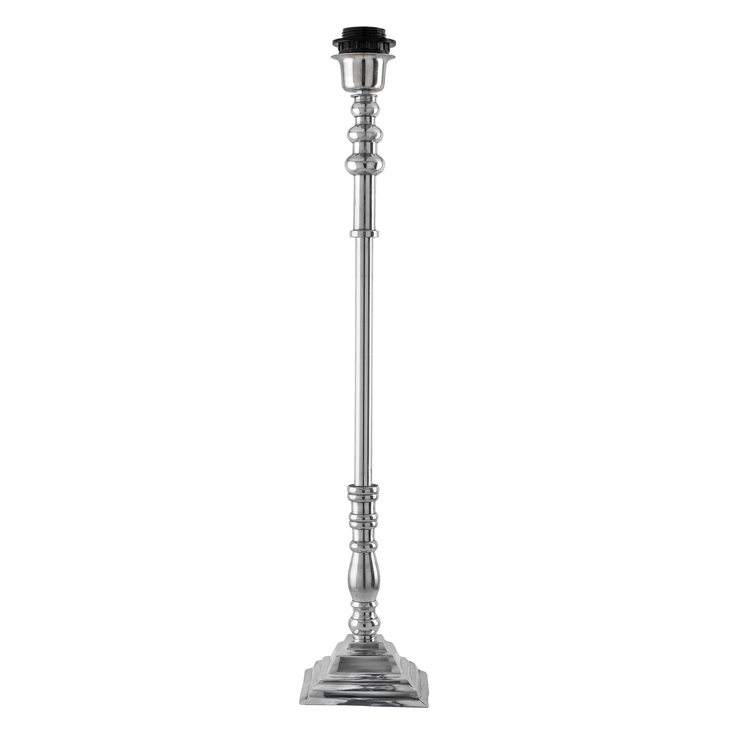 Modern Aluminium Chrome Finish Buffet Table Lamp, Drum Shade