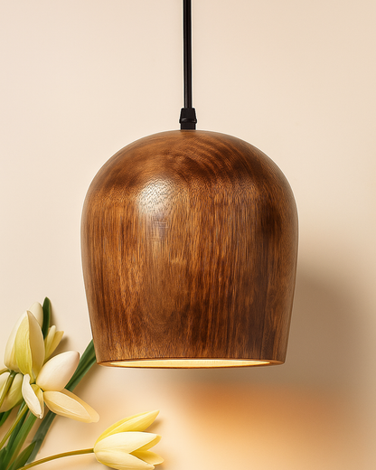Modern Bucket Shape Natural Wooden Pendant Light Fixture, Home Kitchen Desk Dining Room, Rustic hanging Light, E27