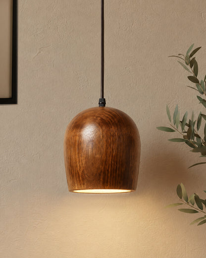 Modern Bucket Shape Natural Wooden Pendant Light Fixture, Home Kitchen Desk Dining Room, Rustic hanging Light, E27