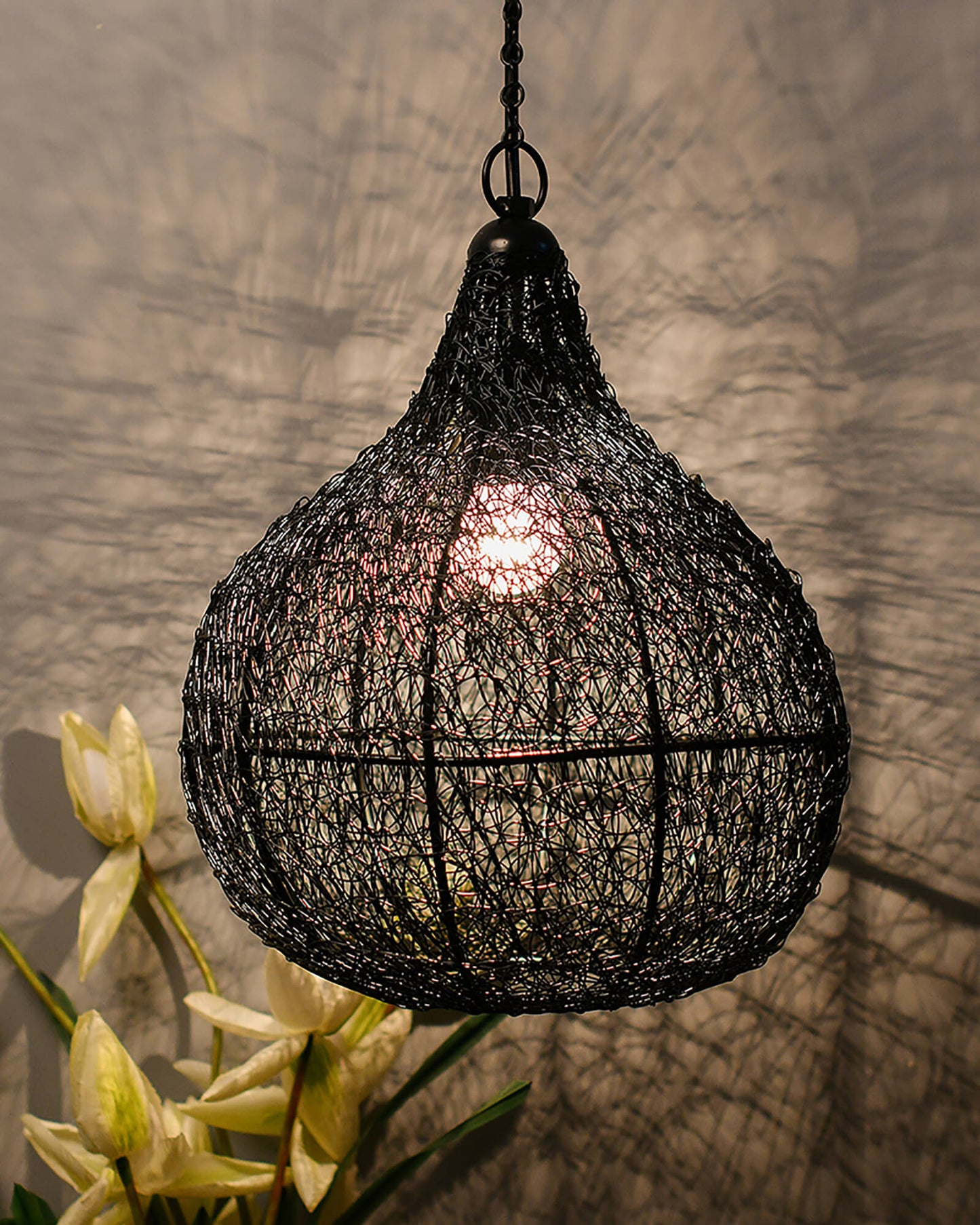 Classic twisted wire Crown hanging pendant light, Golden Hanging fixture lamp Pendants Ceiling Lamp