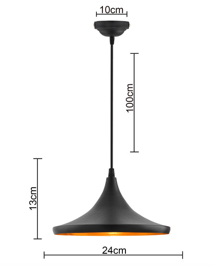 Medium Black Danish with Bulb