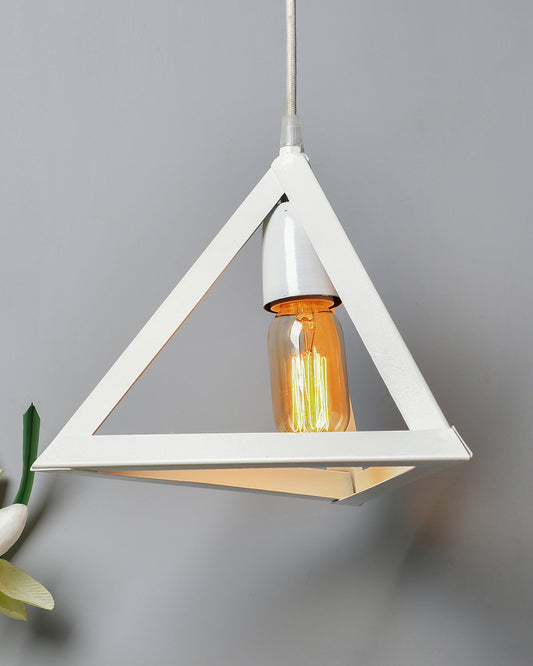 Edison Filament Hanging Triangle 6", E27 Holder, Decorative, White, URBAN Retro, nordic style, LED/filament bulb