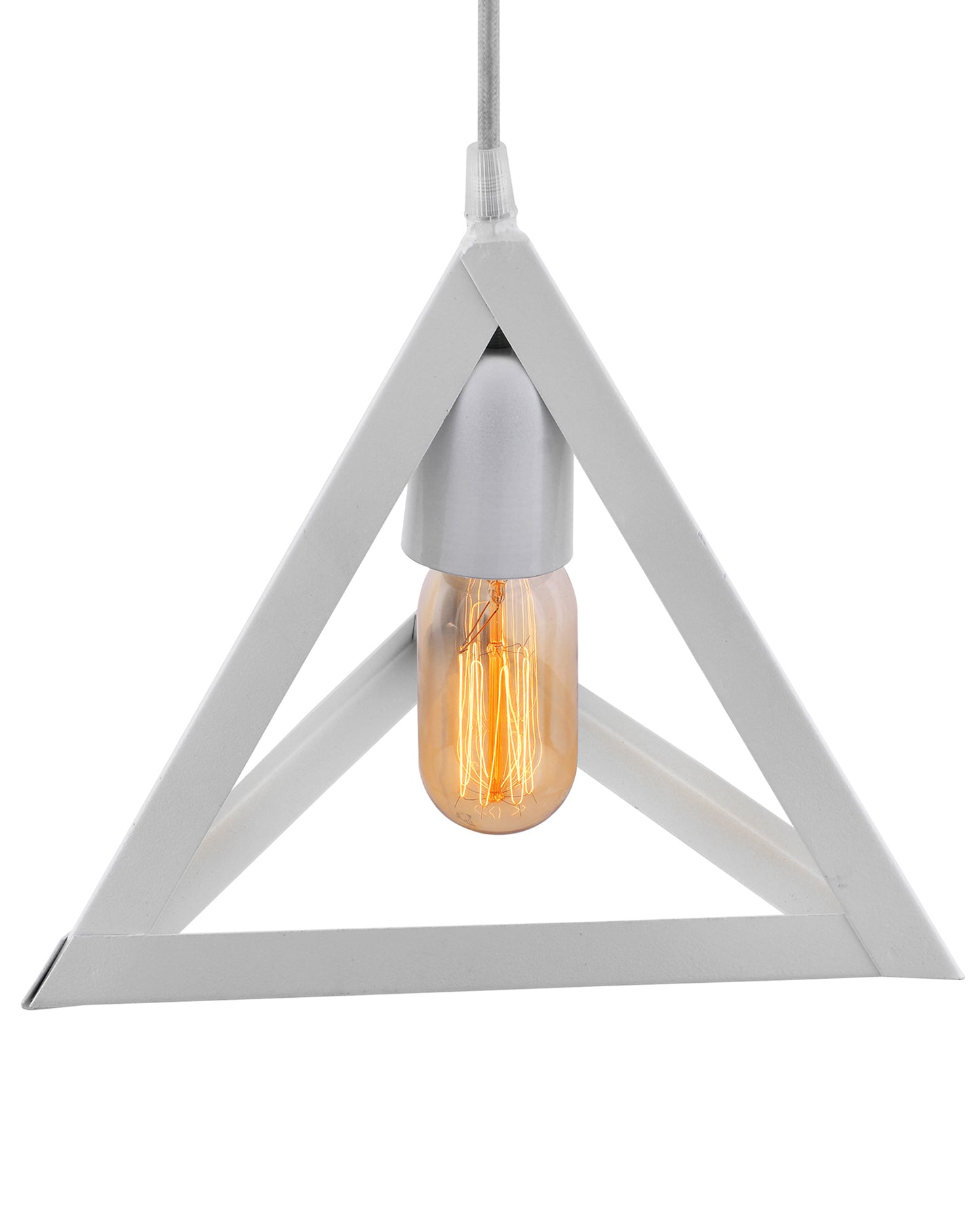 Edison Filament Hanging Triangle 6", E27 Holder, Decorative, White, URBAN Retro, nordic style, LED/filament bulb