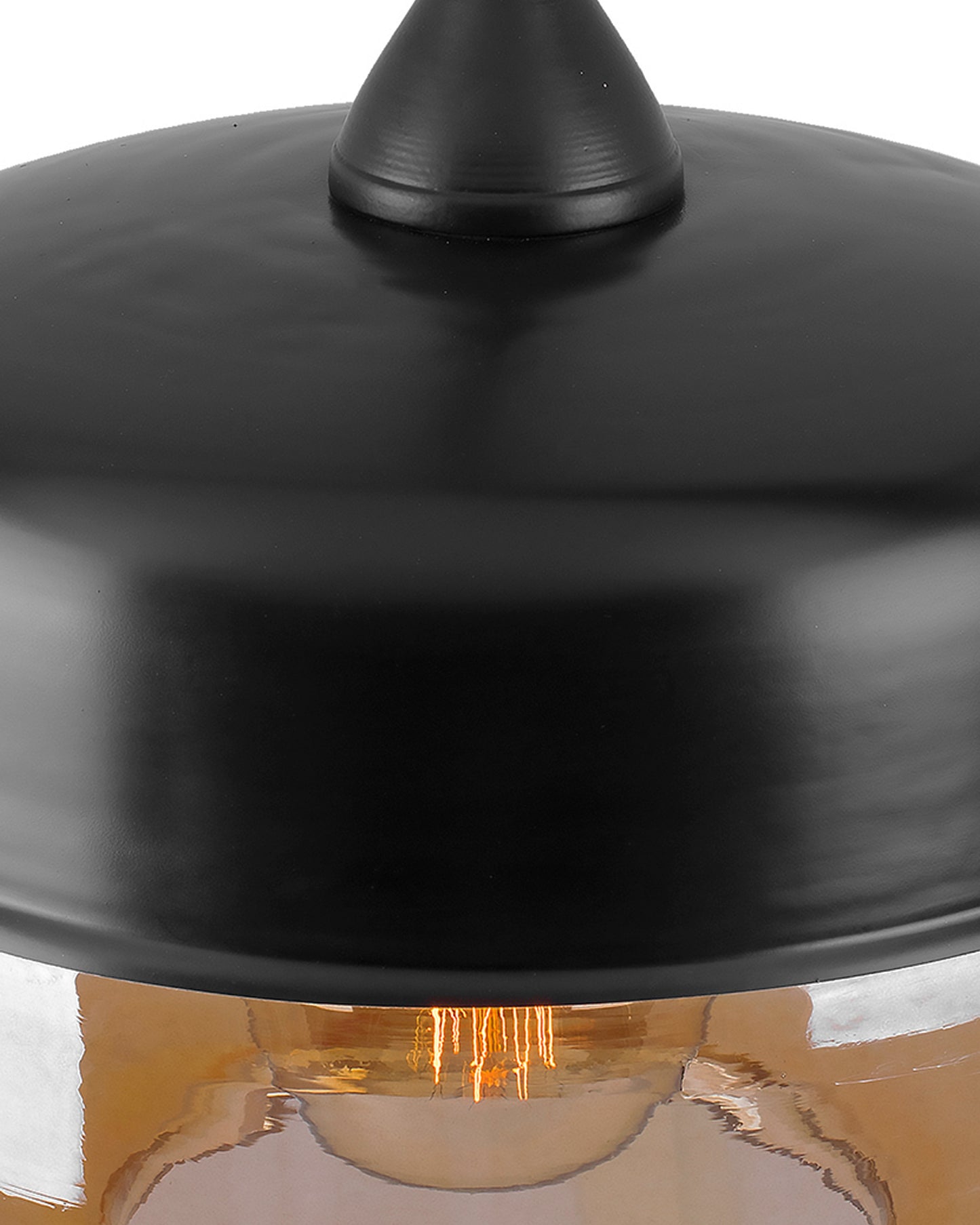 Glass Pendant Light Black Loft Bar Counter Dining Room Creative LED/Filament Ceiling Hanging Lamp, E27, Murray