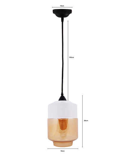 Glass Pendant Light Black Loft Bar Counter Dining Room Creative LED/Filament Ceiling Hanging Lamp, E27, Cylinder
