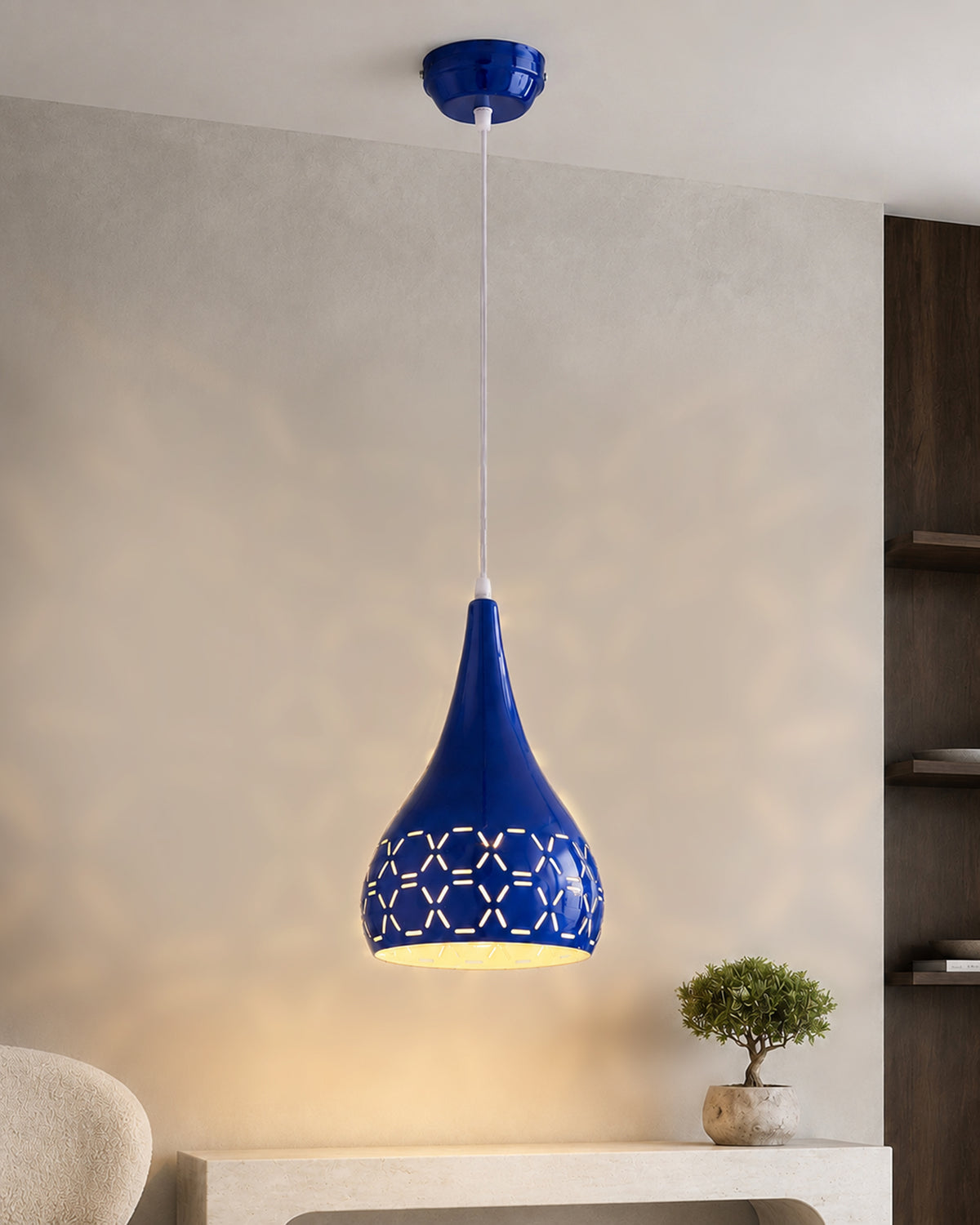 Homesake® Glossy Spining Top Hanging pendant Lamp, Ceiling Light (Green, Cross-Cut)