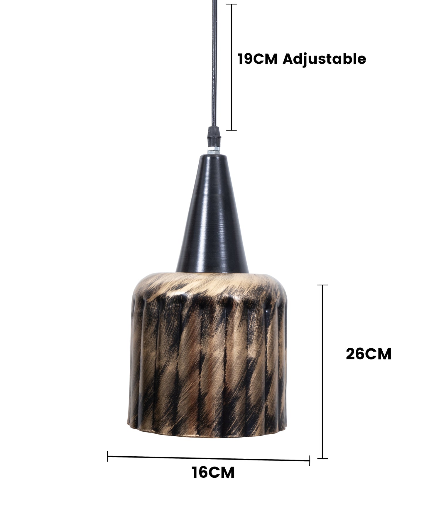 Toned Oil Rubbed Vintage Metal Ceiling Lamp