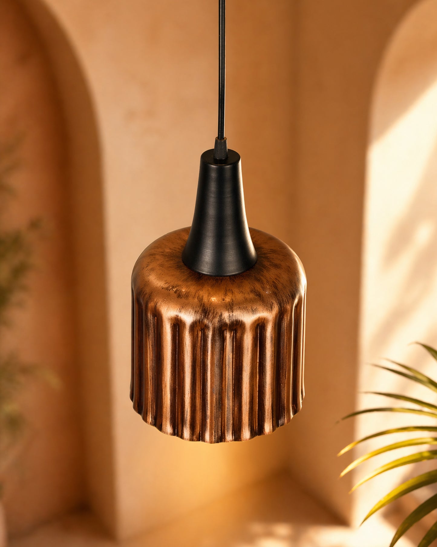 Toned Oil Rubbed Vintage Metal Ceiling Lamp