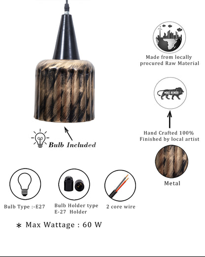 Toned Oil Rubbed Vintage Metal Ceiling Lamp