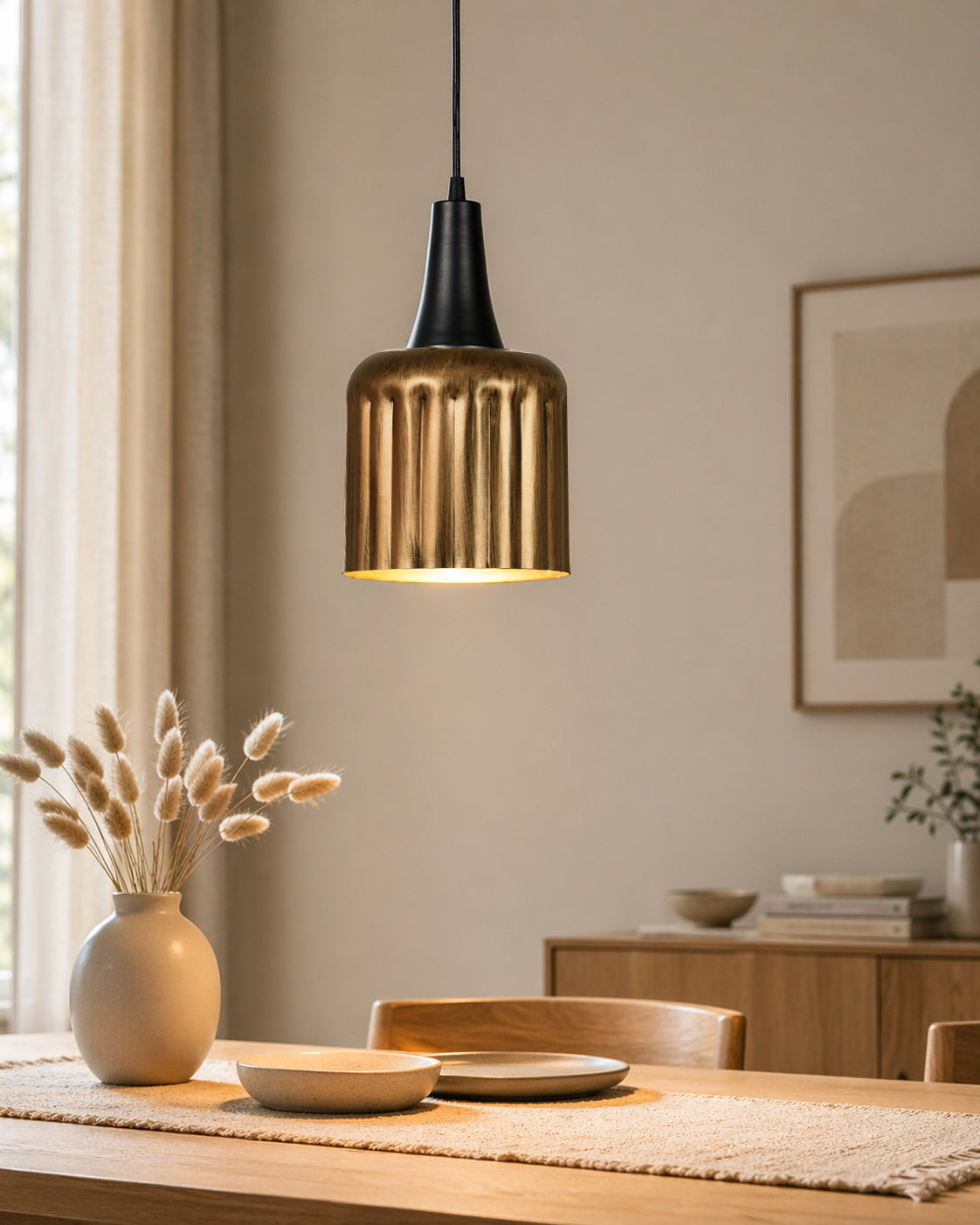 Toned Oil Rubbed Vintage Metal Ceiling Lamp