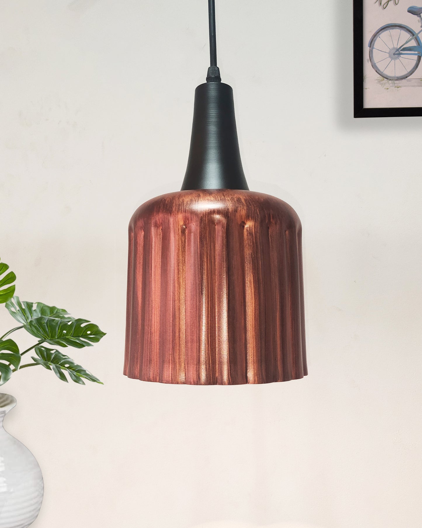 Toned Oil Rubbed Vintage Metal Ceiling Lamp