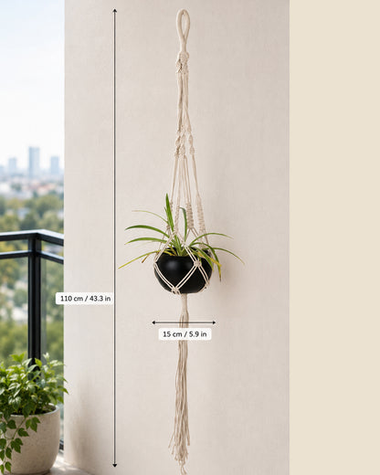 Macreme Hanging Planter Large Macrame with Pot Pack of 2