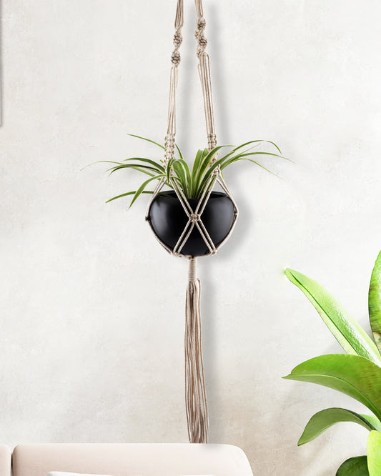 Macreme Hanging Planter Large Macrame with Pot Pack of 2