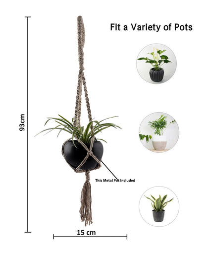 Hanging Planter Medium Macrame Planter With Pot Pack of 2