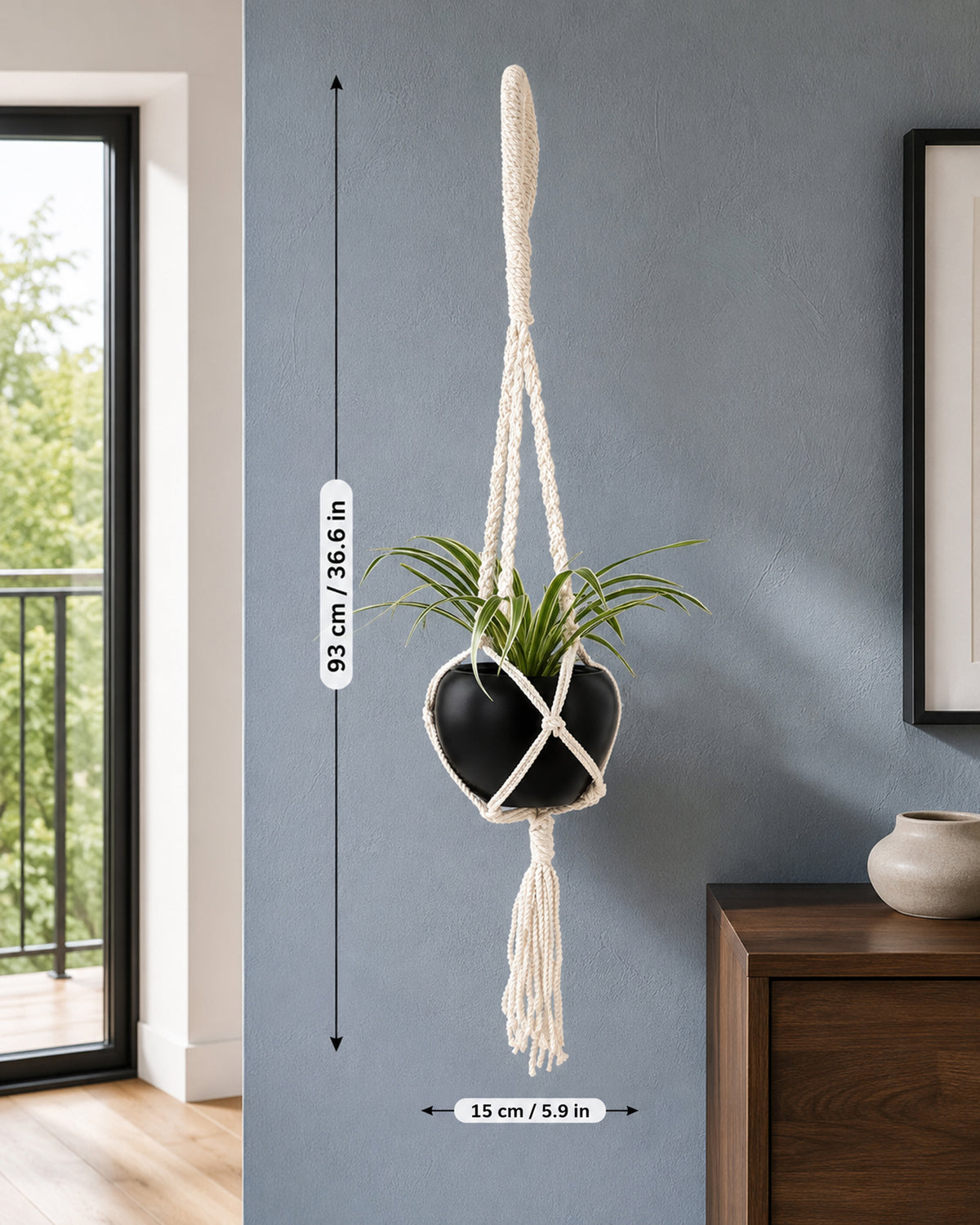 Hanging Planter Medium Macrame Planter With Pot Pack of 2