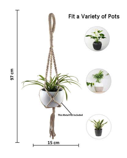 Hanging Planter Medium Macrame Planter With Pot Pack of 2