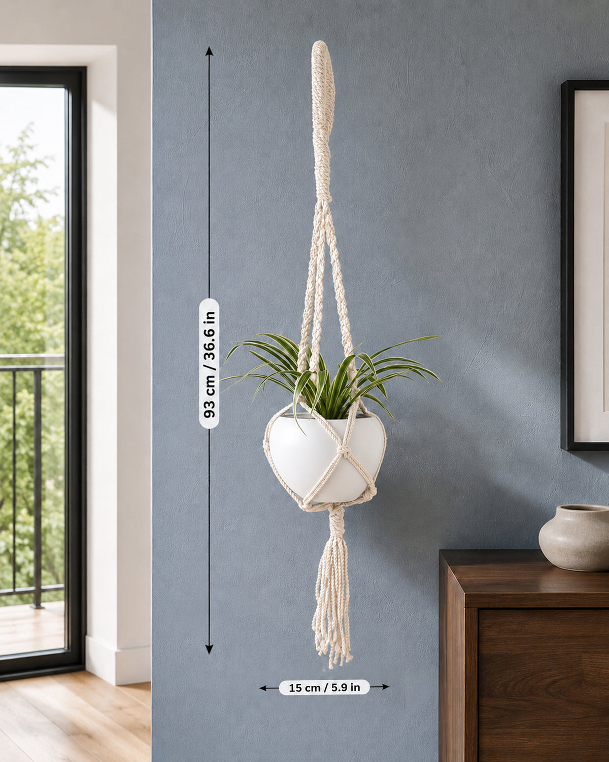 Hanging Planter Medium Macrame Planter With Pot Pack of 2