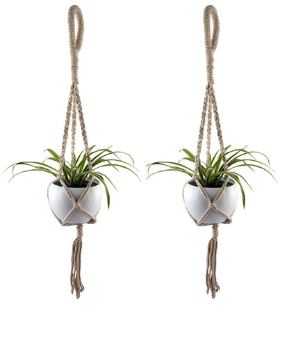 Hanging Planter Medium Macrame Planter With Pot Pack of 2