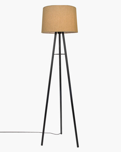 Mid Century Metal Tripod Floor Lamp,Contemporary Minimalist Standing Floor Light with Iron Legs,E27 Lamp Base,Modern Design Standing Light for Living Room,Study Room and Bedroom, Tripod