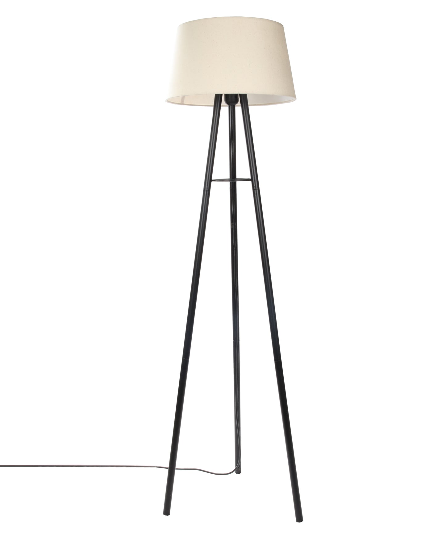 Mid Century Metal Tripod Floor Lamp,Contemporary Minimalist Standing Floor Light with Iron Legs,E27 Lamp Base,Modern Design Standing Light for Living Room,Study Room and Bedroom, Tripod