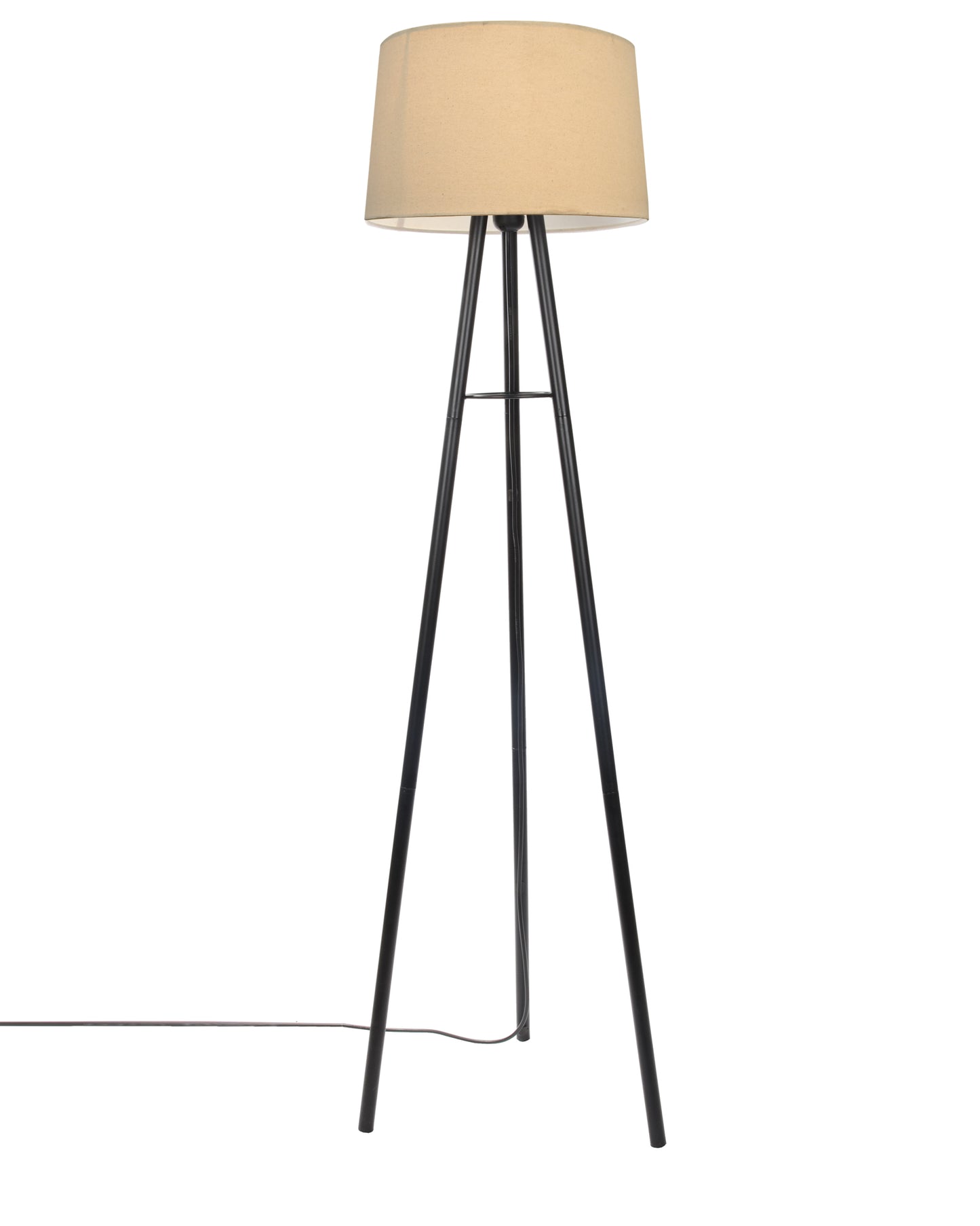 Mid Century Metal Tripod Floor Lamp,Contemporary Minimalist Standing Floor Light with Iron Legs,E27 Lamp Base,Modern Design Standing Light for Living Room,Study Room and Bedroom, Tripod