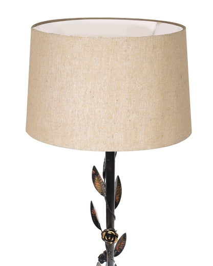 Contemporary Metal Floor Lamp,Contemporary Minimalist Standing Floor Light with Iron Legs,E27 Lamp Base,Modern Design Standing Light for Living Room,Study Room and Bedroom, Floral