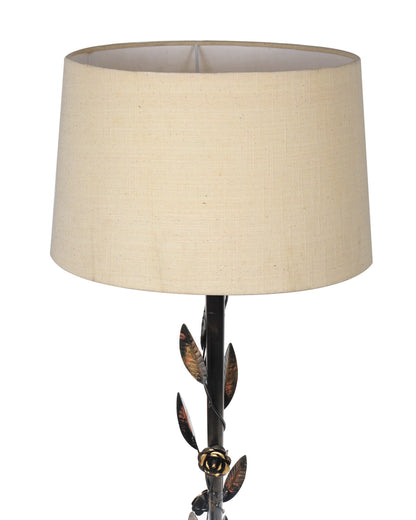 Contemporary Metal Floor Lamp,Contemporary Minimalist Standing Floor Light with Iron Legs,E27 Lamp Base,Modern Design Standing Light for Living Room,Study Room and Bedroom, Floral