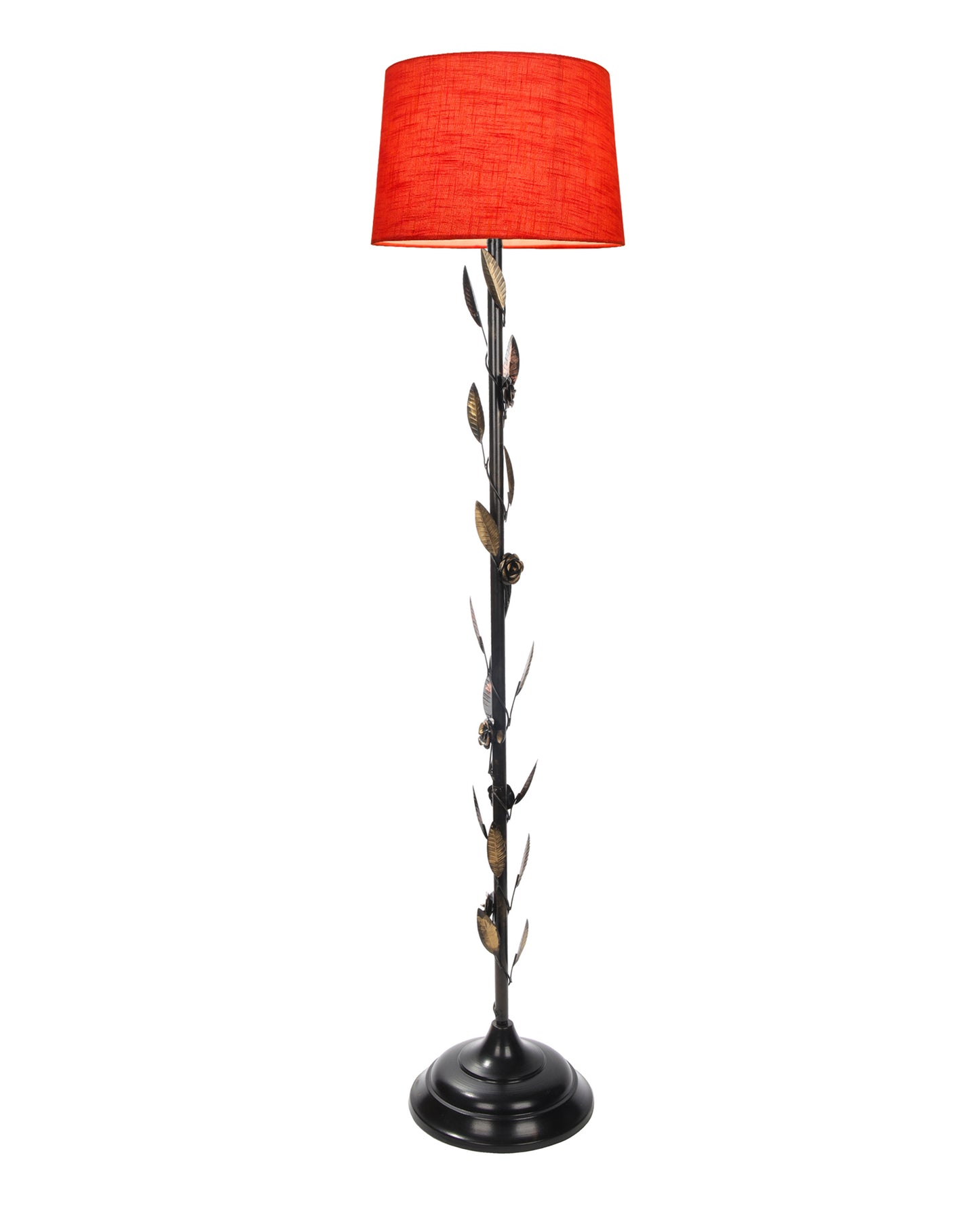 Contemporary Metal Floor Lamp,Contemporary Minimalist Standing Floor Light with Iron Legs,E27 Lamp Base,Modern Design Standing Light for Living Room,Study Room and Bedroom, Floral