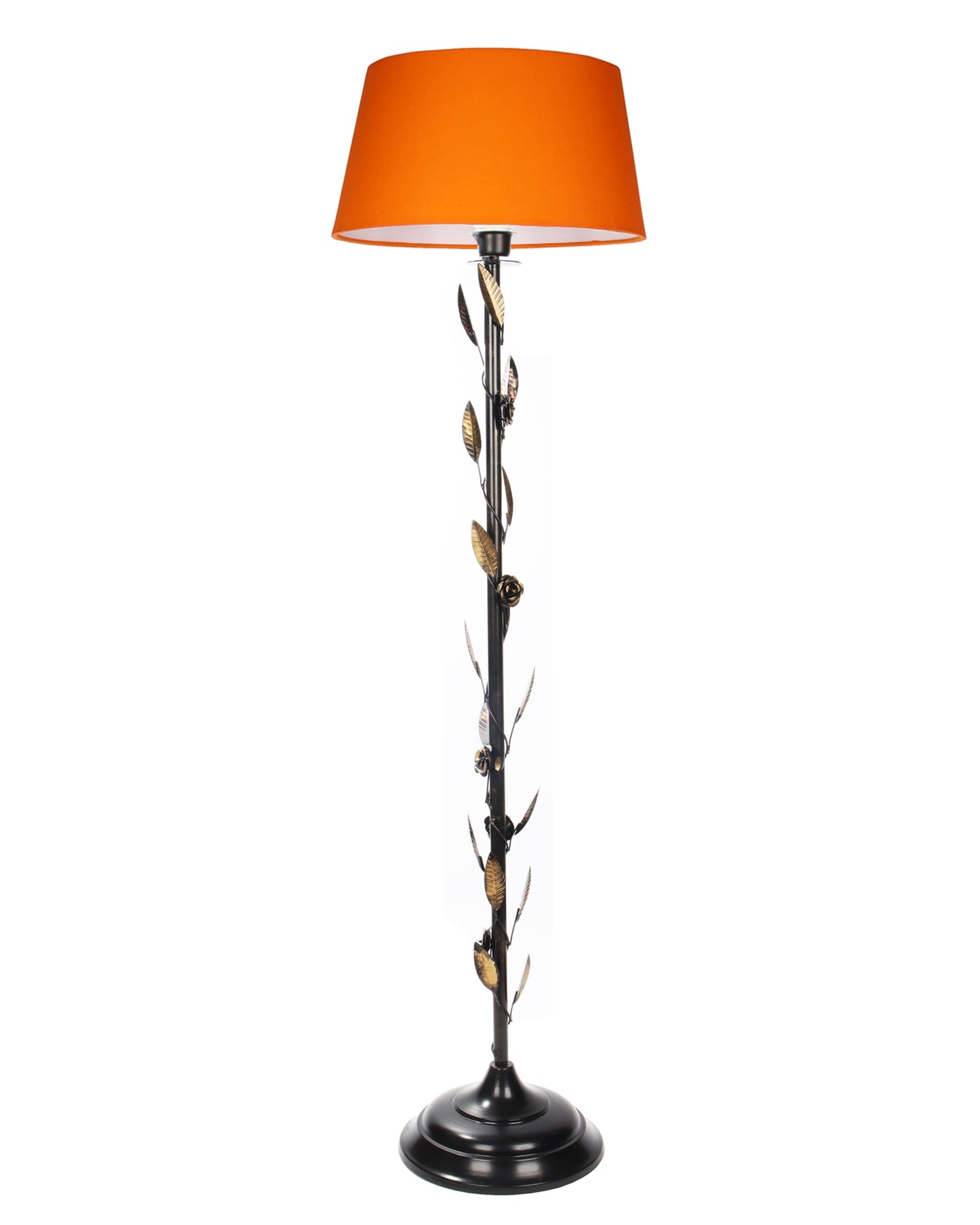 Contemporary Metal Floor Lamp,Contemporary Minimalist Standing Floor Light with Iron Legs,E27 Lamp Base,Modern Design Standing Light for Living Room,Study Room and Bedroom, Floral