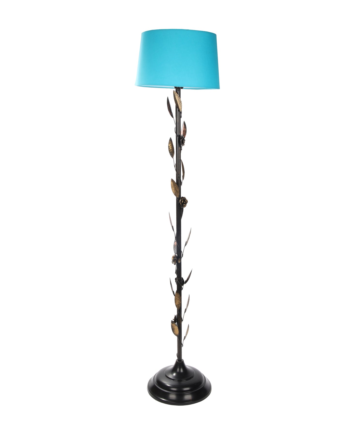 Contemporary Metal Floor Lamp,Contemporary Minimalist Standing Floor Light with Iron Legs,E27 Lamp Base,Modern Design Standing Light for Living Room,Study Room and Bedroom, Floral