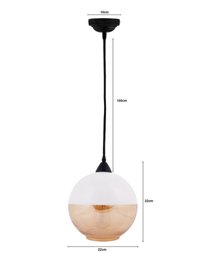 Glass Pendant Light White Loft Bar Counter Dining Room Creative LED/Filament Ceiling Hanging Lamp, E27, Sphere, White