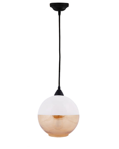 Glass Pendant Light White Loft Bar Counter Dining Room Creative LED/Filament Ceiling Hanging Lamp, E27, Sphere, White