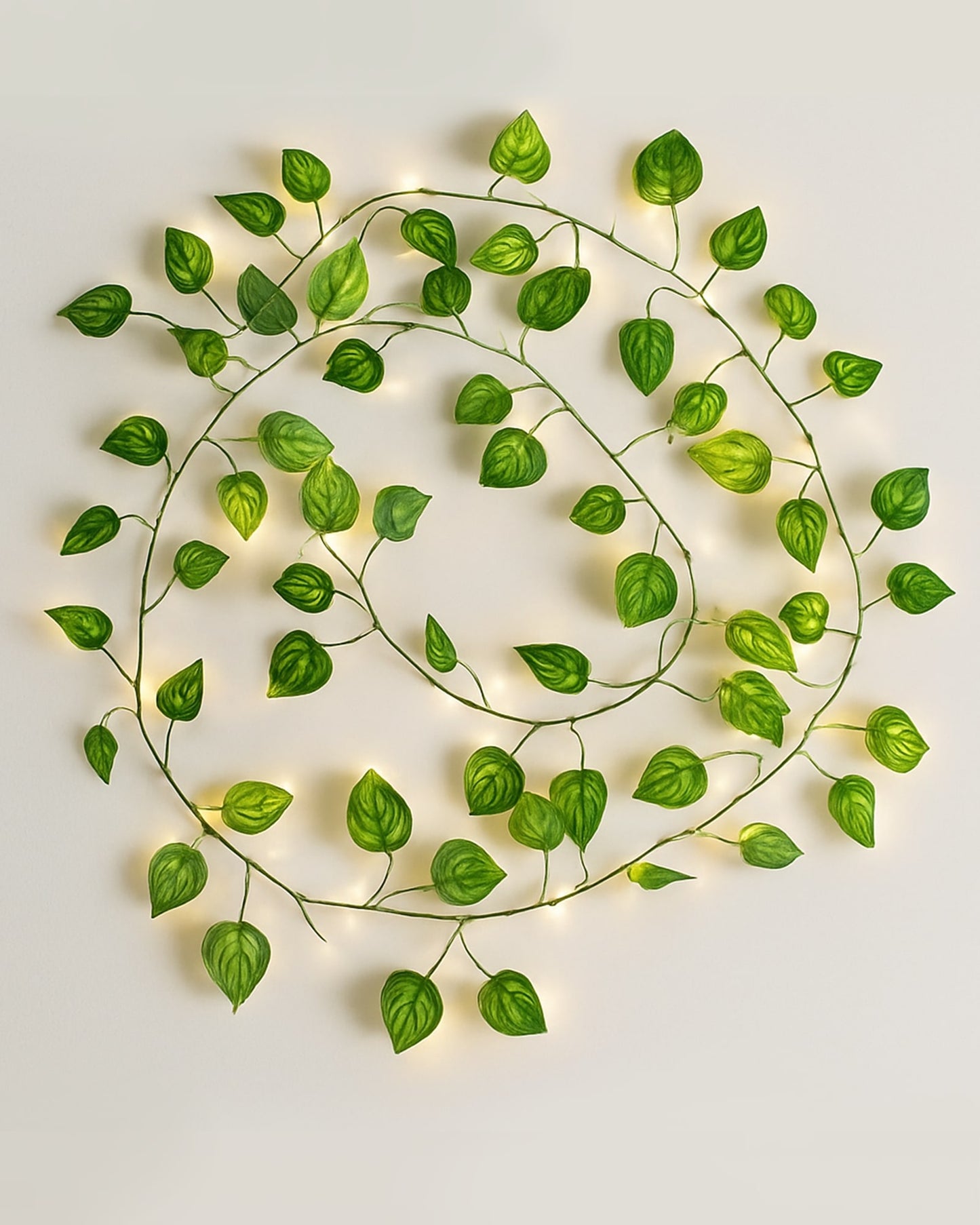 Vine String Lights,Home Decor String Lights, Moneyplant Leaf Garland Wreath Hanging lamp with 50 LED, Fairy Night Lights for Home, Room, Bedroom, Wall Decoration, Garden, Balcony, set of 2, USB