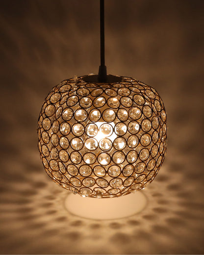 Hanging golden crystal pendant light, Classic Floral Adjustable Pendant Light Fixture for Kitchen Dinning Room Bedroom, Leafy Rectangle