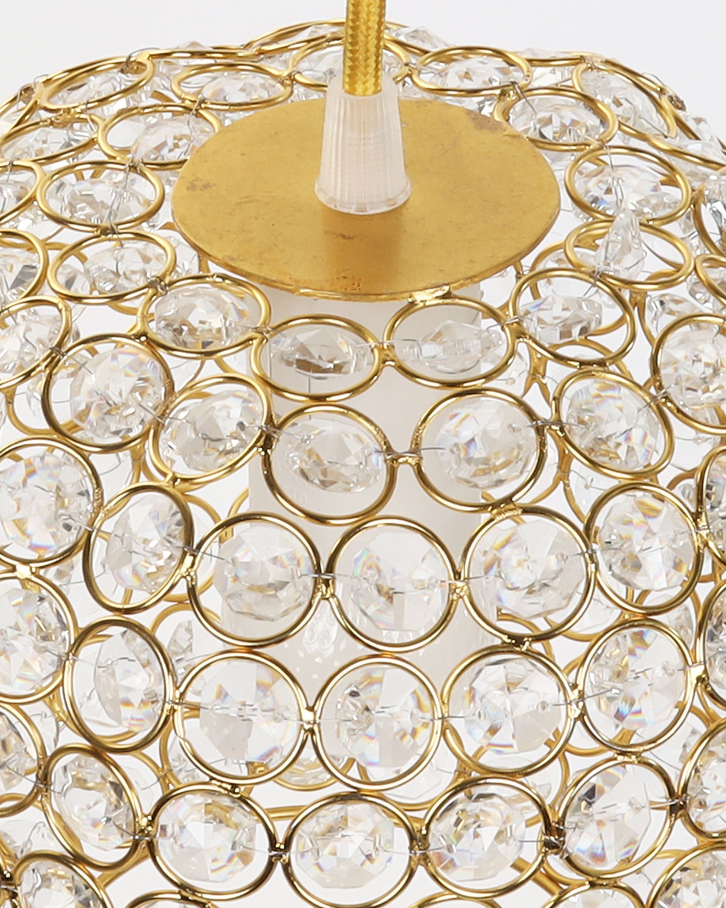 Hanging golden crystal pendant light, Classic Floral Adjustable Pendant Light Fixture for Kitchen Dinning Room Bedroom, Leafy Rectangle