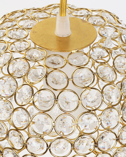 Hanging golden crystal pendant light, Classic Floral Adjustable Pendant Light Fixture for Kitchen Dinning Room Bedroom, Leafy Rectangle