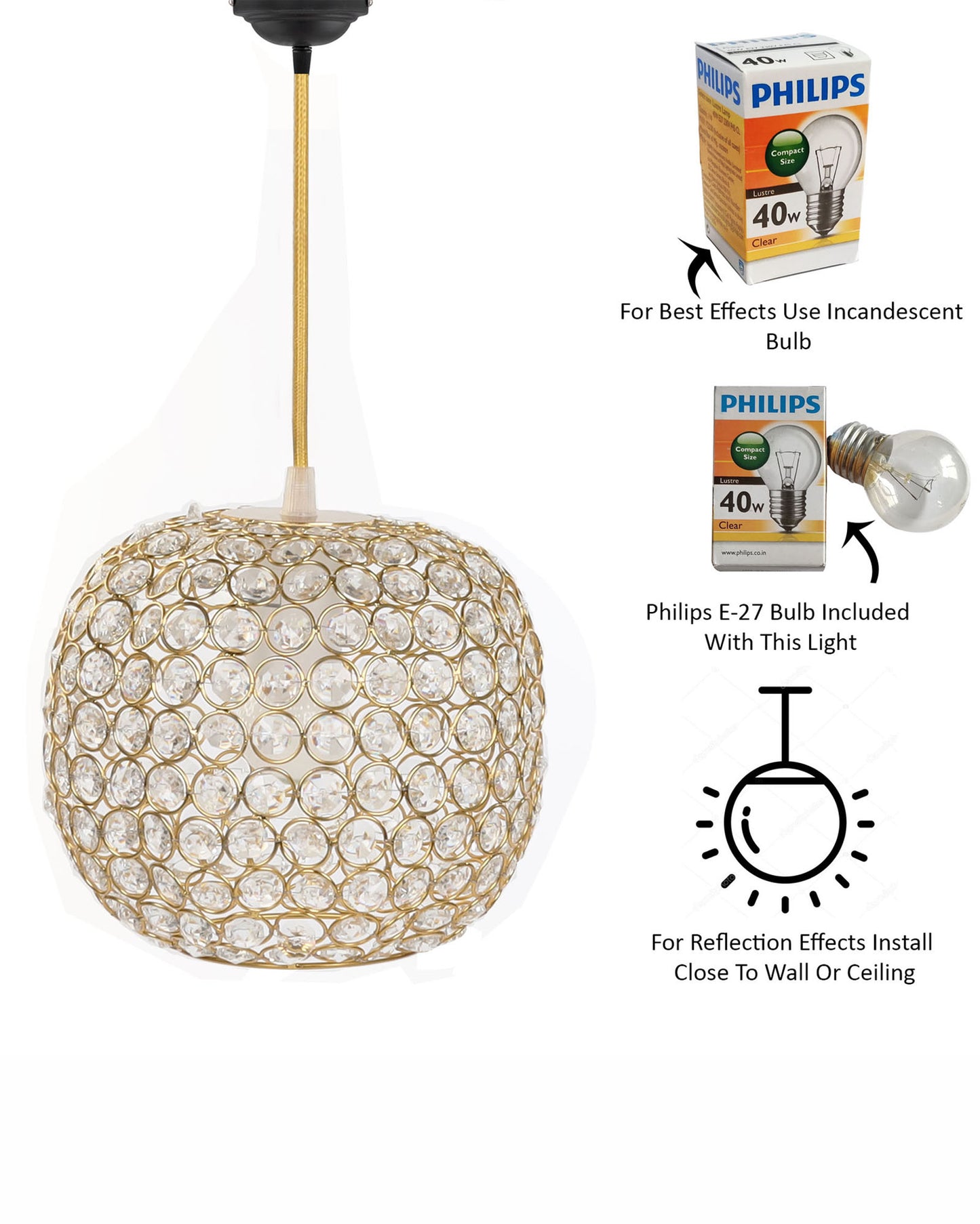 Hanging golden crystal pendant light, Classic Floral Adjustable Pendant Light Fixture for Kitchen Dinning Room Bedroom, Leafy Rectangle