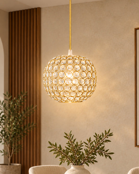 Hanging golden crystal pendant light, Classic Floral Adjustable Pendant Light Fixture for Kitchen Dinning Room Bedroom, Leafy Rectangle
