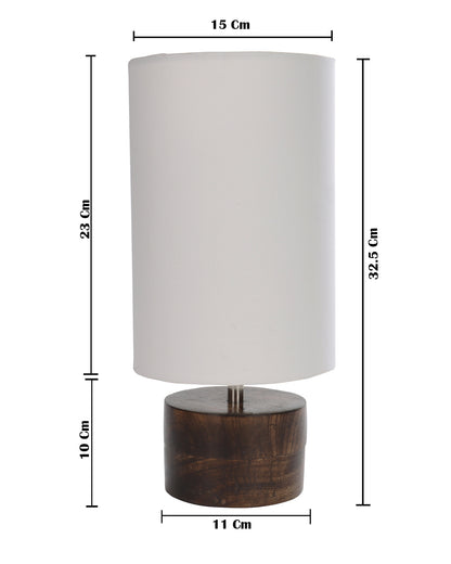 Modern Zen Wooden Lampshade Nightstand Lamps, Antique Base E27 Creative Reading Bedside Lamps Ideal for Bedroom, Cylinder