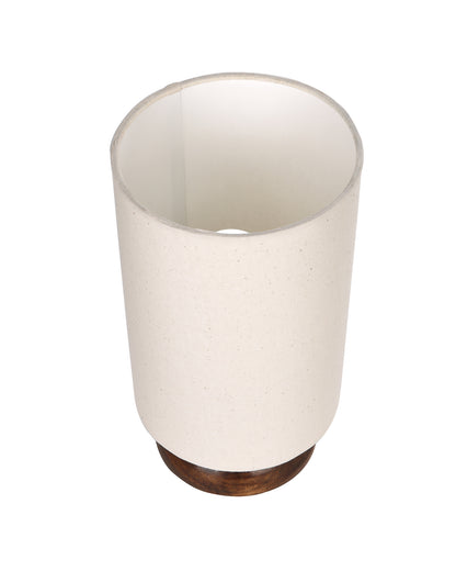 Modern Antique E27 Base Pebble Zen Wooden Table Lamp With Lampshade Nightstand Lamp