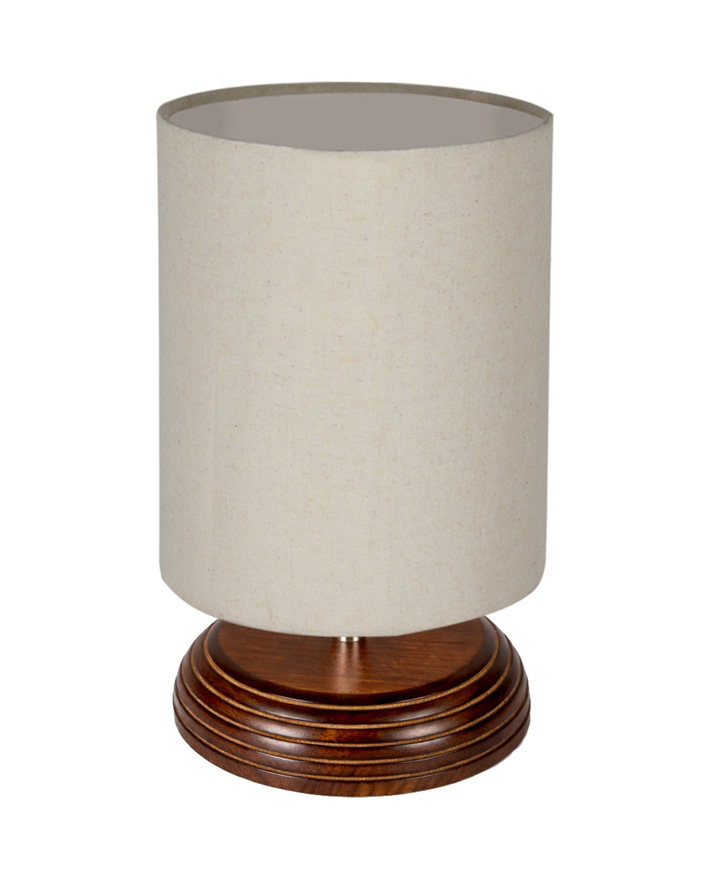Modern Antique E27 Base Pebble Zen Wooden Table Lamp With Lampshade Nightstand Lamp