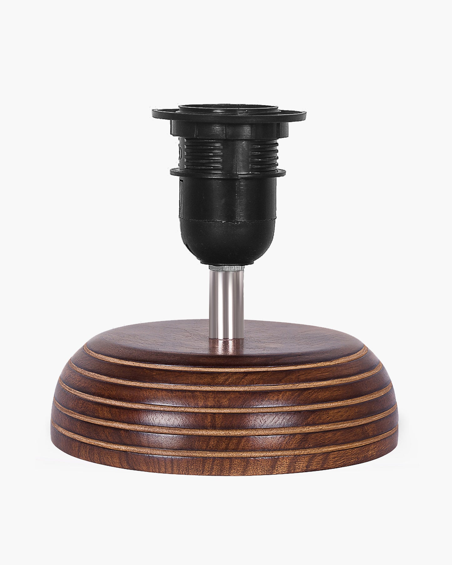 Modern Antique E27 Base Pebble Zen Wooden Table Lamp With Lampshade Nightstand Lamp