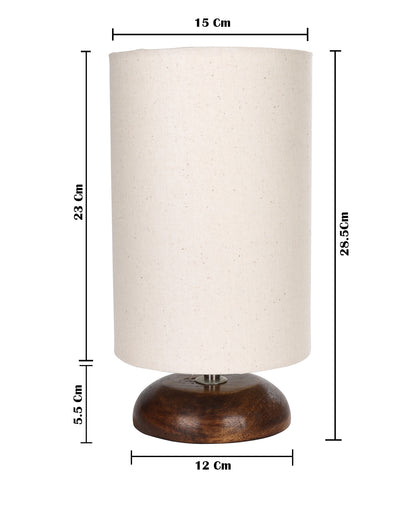 Modern Antique E27 Base Pebble Zen Wooden Table Lamp With Lampshade Nightstand Lamp