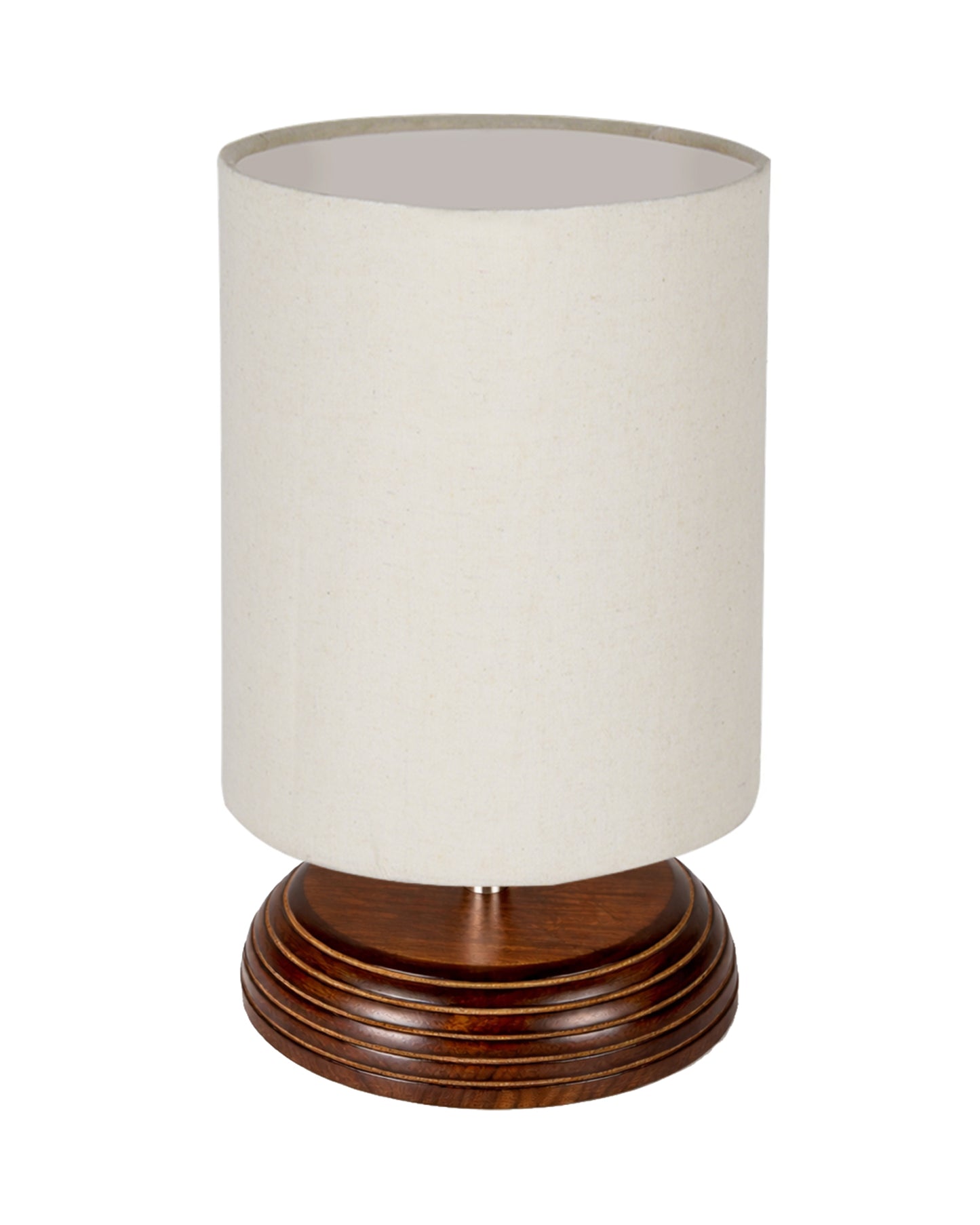 Modern Antique E27 Base Pebble Zen Wooden Table Lamp With Lampshade Nightstand Lamp